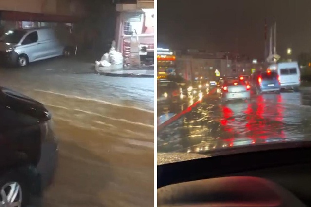 İstanbul'u sağanak vurdu! Yollar göle döndü, sürücüler mahsur kaldı
