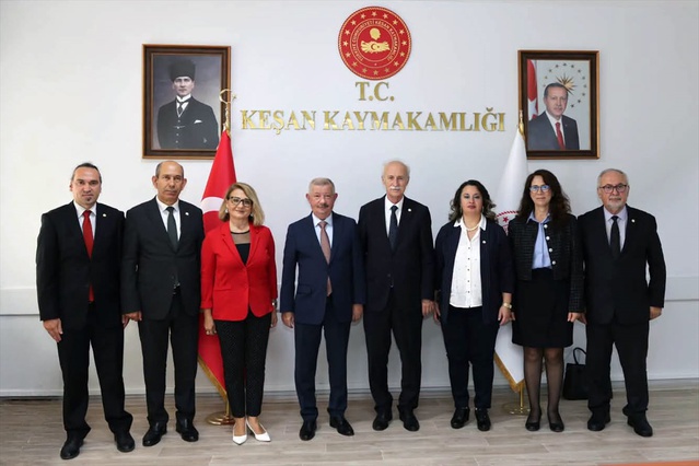 Trakya Üniversitesi Rektörü Hatipler, Keşan Kaymakamı Mercan ile iş birliğini görüştü