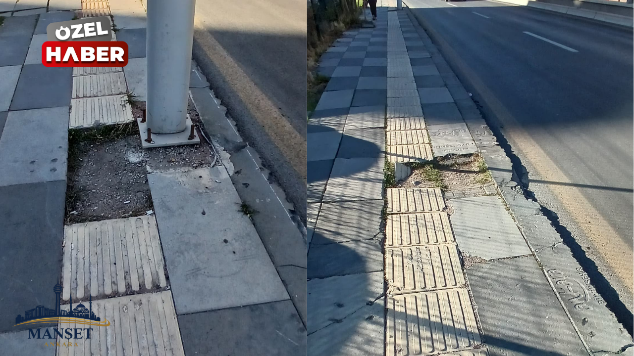 Görme engellilerin yolundaki hasar tepki çekti