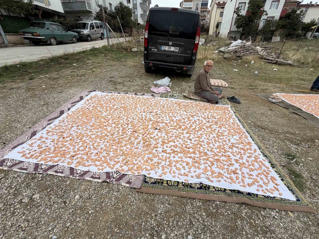 Sinop Boyabat'ta kış hazırlığı başladı, Esentepe'de tarhana yoğruluyor