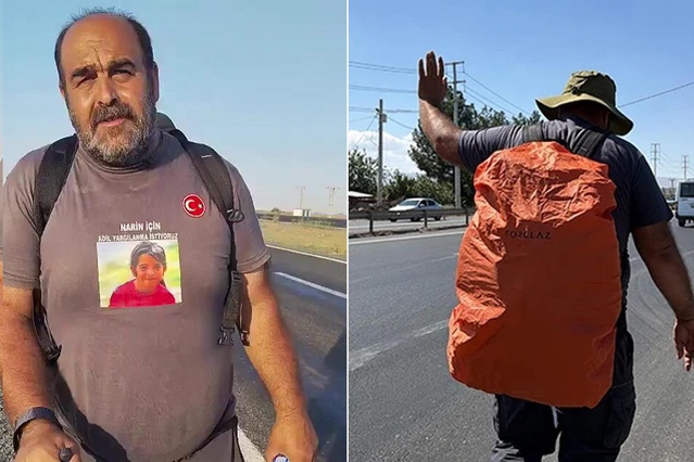 Kızı Narin için Ankara'ya yürüyen baba Arif Güran Urfa'da hastanelik oldu