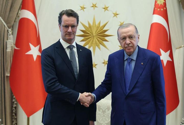 Cumhurbaşkanı Erdoğan, Hendrik Wüst'ü kabul etti