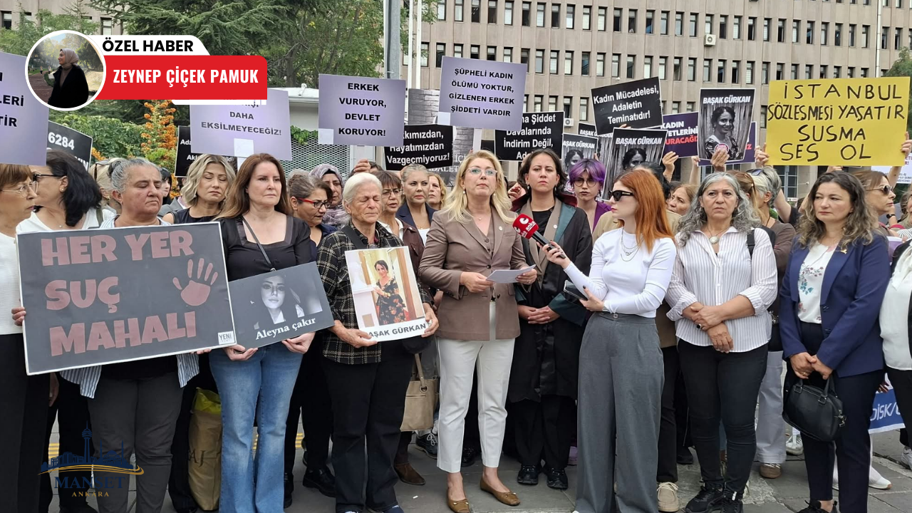Kadın örgütlerinden Ankara Adliyesi önünde açıklama: "Şiddeti unutturmayacağız"