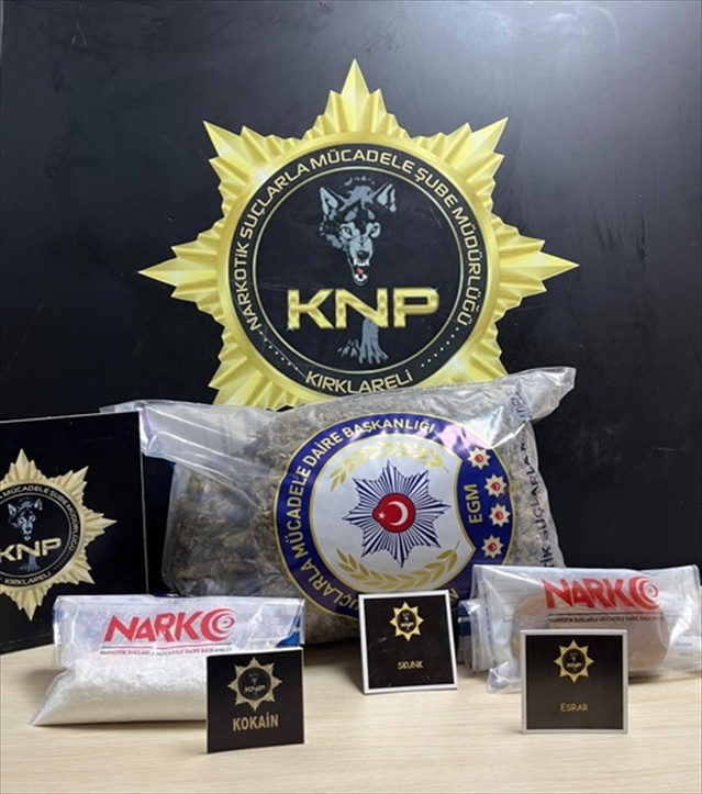 Kırklareli'nde uyuşturucu operasyonunda 2 zanlı tutuklandı, 1 zanlı serbest bırakıldı