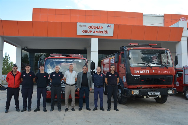 Mersin Gülnar'da Başkan Yardımcısı Olçum İtfaiye Haftası'nda itfaiyeye destek verdi