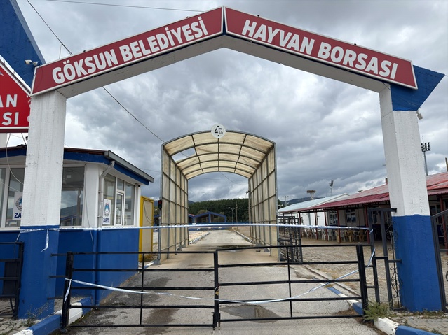 Kahramanmaraş Göksun'da hayvan borsası şap nedeniyle ikinci bir emre kadar kapatıldı