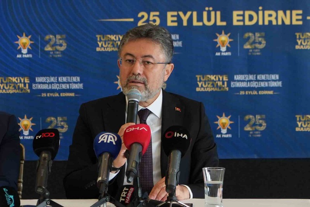 Bakan Yumaklı, Edirne'ye son 24 yılda 136 milyar lira destek sağlandığını açıkladı