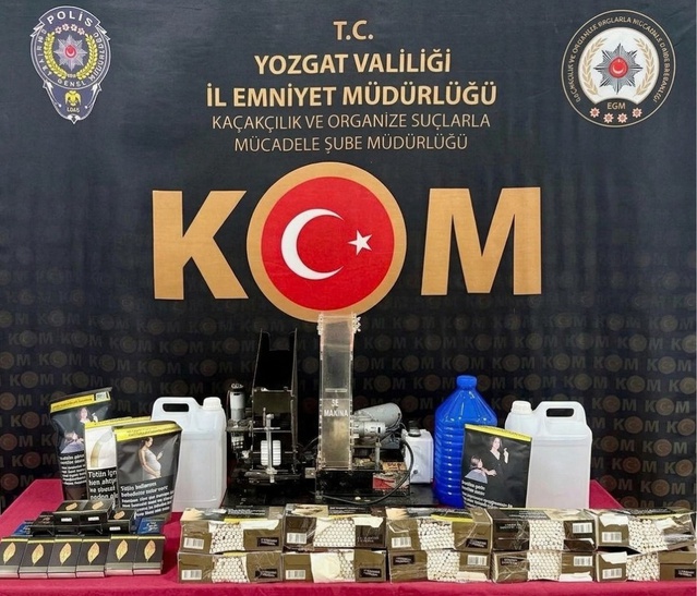 Yozgat ile Yerköy'deki operasyonda 3 şüpheli yakalandı, 5 bin makaron ele geçirildi