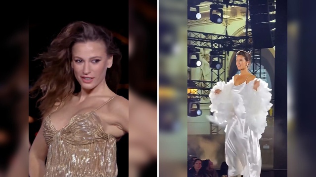 Serenay Sarıkaya ile Pınar Deniz'in podyum yürüyüşleri karşılaştırıldı
