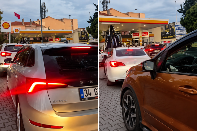 Akaryakıt istasyonlarında zam kuyruğu: Depoyu doldurmak isteyenler koştu