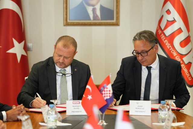 RTÜK ile Hırvatistan AEM, görsel-işitsel medyada iş birliği protokolü imzaladı