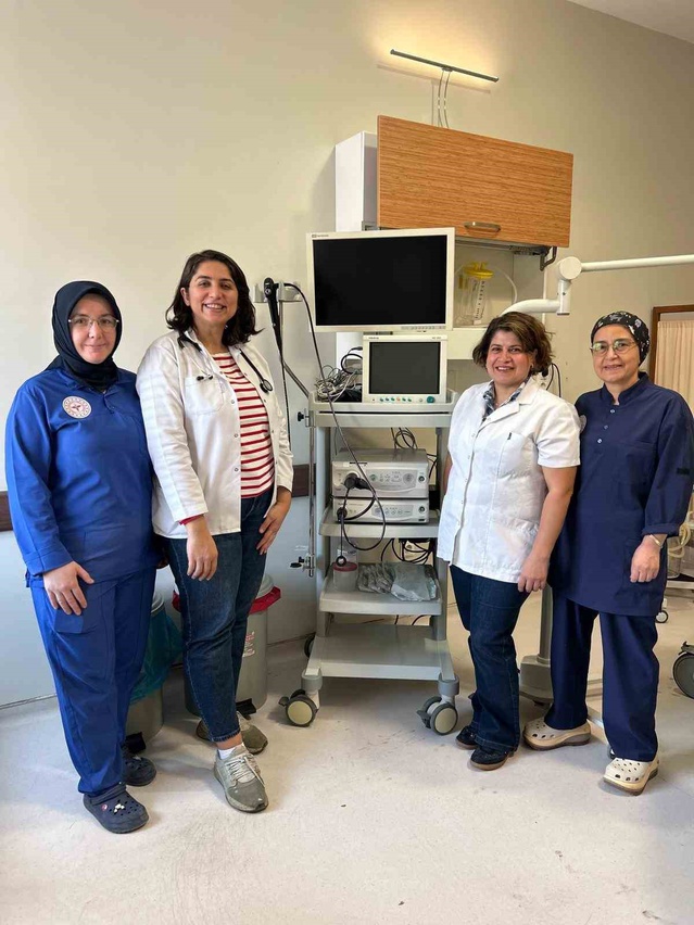 Tavas Devlet Hastanesi'nde ilk bronkoskopiyle 70 yaşındaki hastadan biyopsi alındı