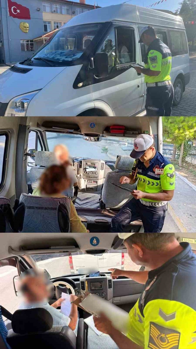 Antalya'da jandarma 3 bin 672 okul servis aracını denetledi, 8'i trafikten men edildi