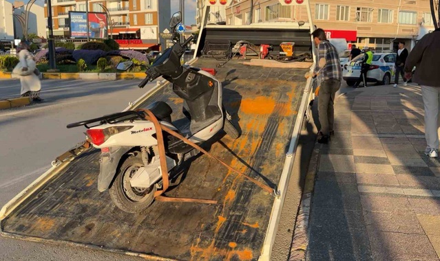 Aksaray'da plakasız motosiklet sürücüsüne 46 bin lira ceza kesildi, ehliyeti 1 ay alındı