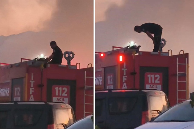 "İman varsa imkan vardır" dedirten görüntü! İşini tamamladı, namazını aksatmadı