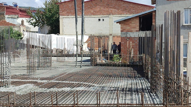 Çelikhan'da 500 kişilik Merkez Camisi'nin birinci kat temeli atıldı