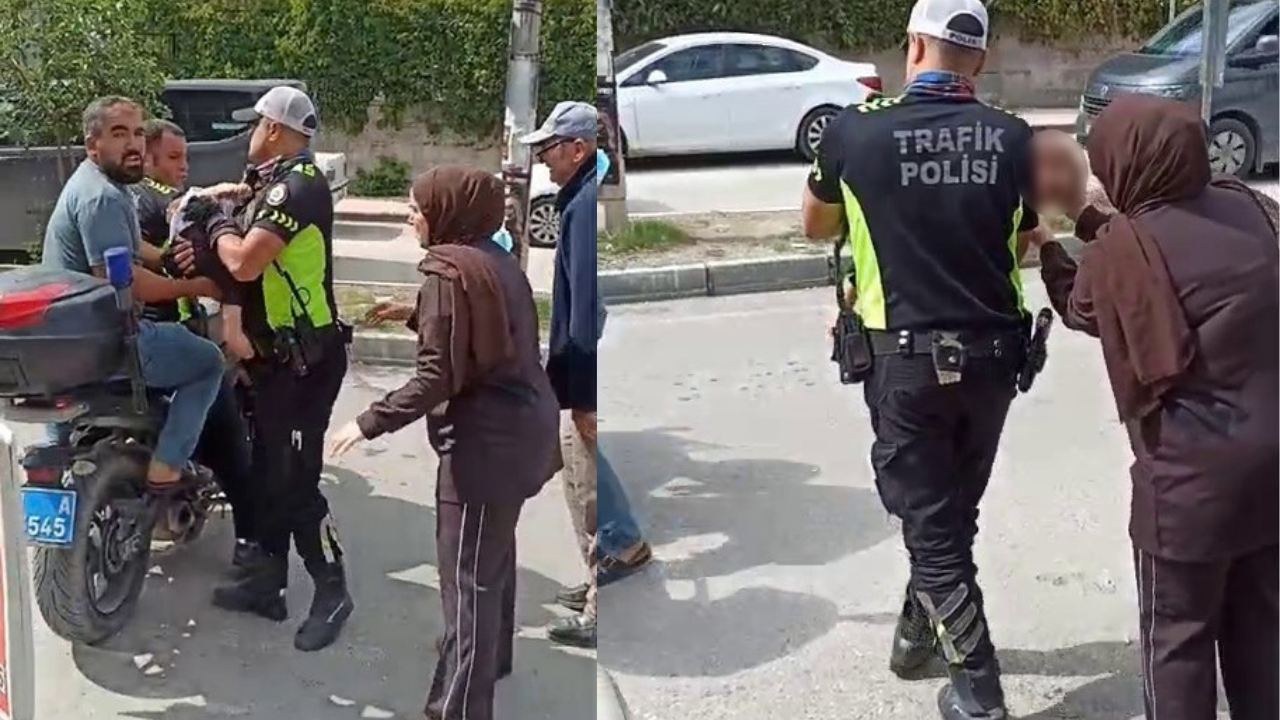 Fenalaşan bebeği motorize polis hastaneye yetiştirdi