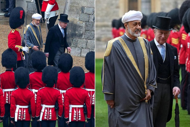 İngiliz kraliyet ailesi Umman Sultanı'nı şanına yaraşır şekilde karşıladı