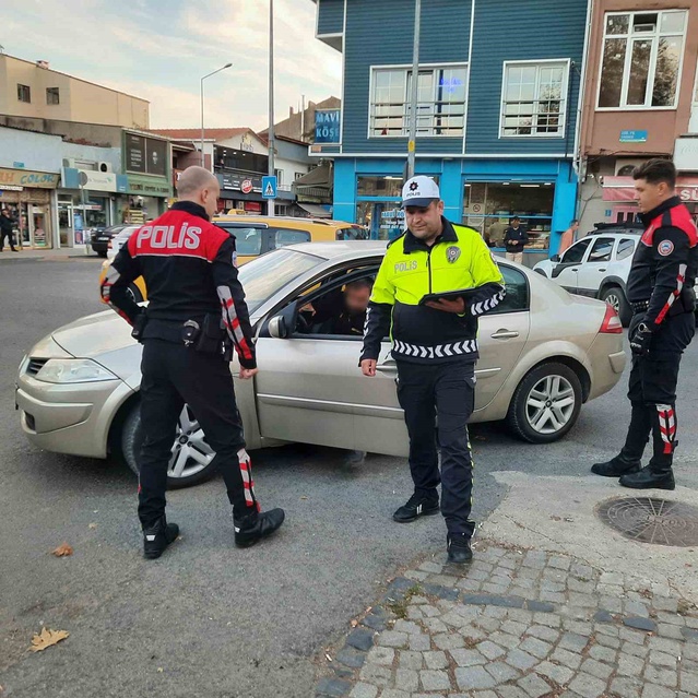 Tekirdağ Muratlı'da asayiş ve trafik denetimine Yunus polisleri de katıldı