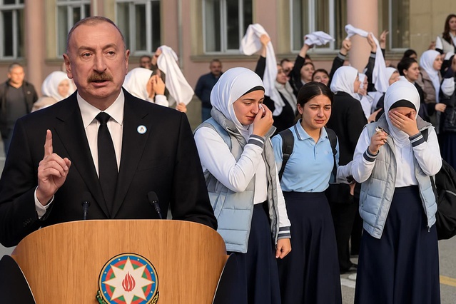 Okullarda başörtüsünü yasaklayan Aliyev'den eleştirilere yanıt