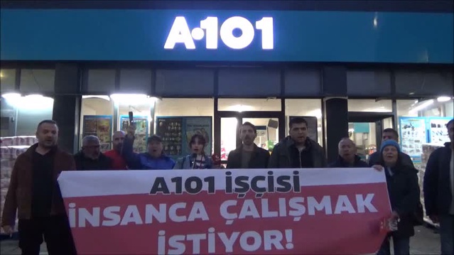 Sosyal İş Sendikası A101 işçilerinin su ve yemek talebini Bilecik'te dile getirdi