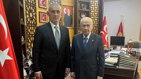 Bahçeli ve TFF Başkanı Hacıosmanoğlu bir araya geldi