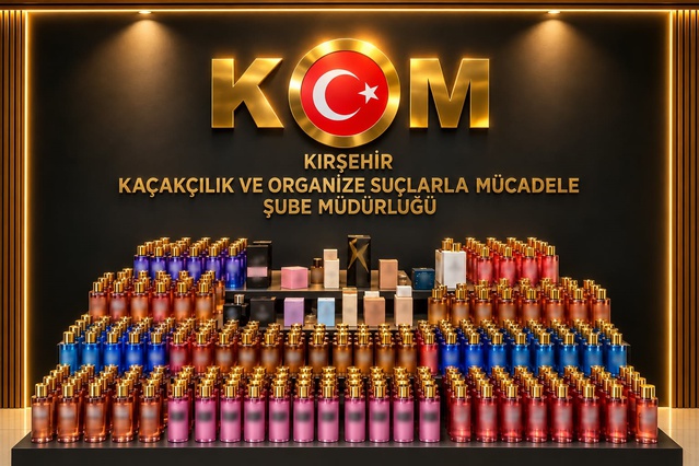 Kırşehir'de yaklaşık 2 milyon TL değerinde 649 parfüm ele geçirildi