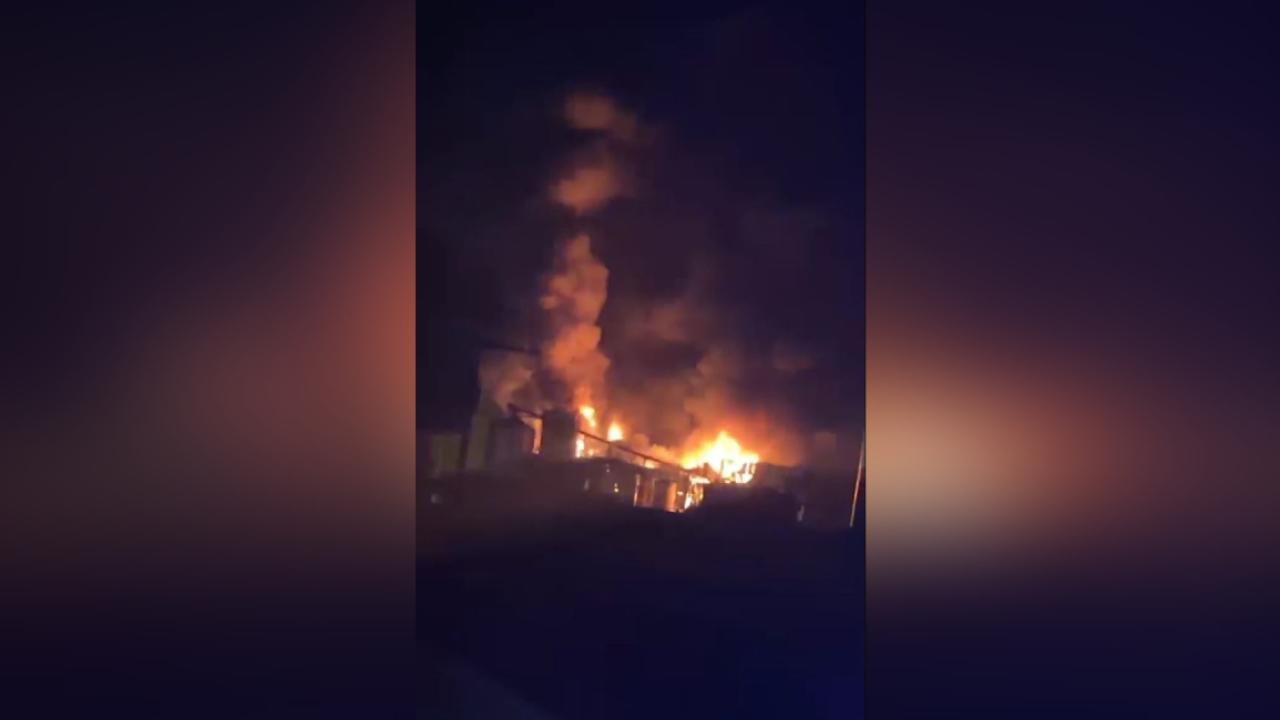 Bandırma'da yağ fabrikasında yangın