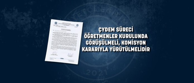 Hürriyetçi Eğitim Sen, ÇYDEM'de norm fazlası branş öğretmenleri için MEB'e başvurdu
