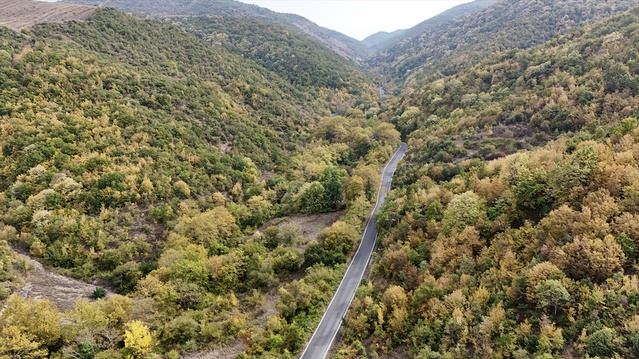 Tekirdağ'da Ganos Dağı eteklerinde sonbahar renkleri fotoğrafçıları çekiyor
