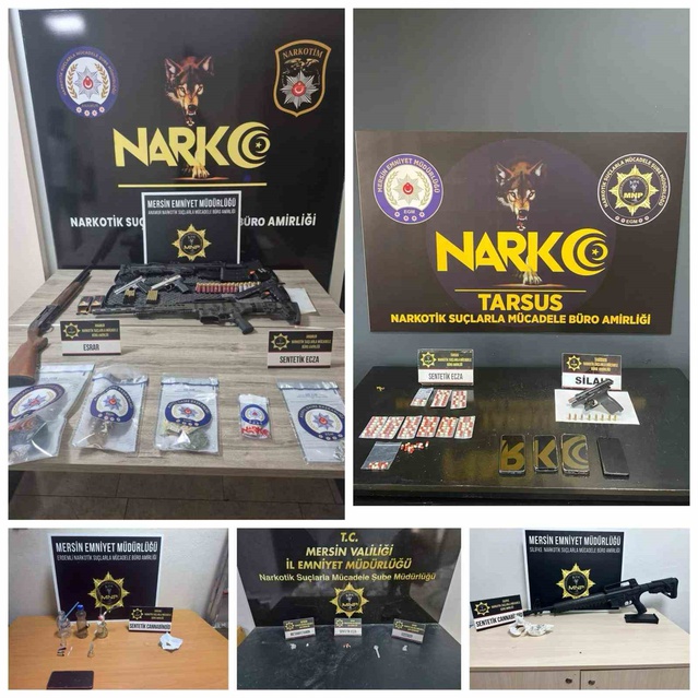 Mersin'de 630 polisin katıldığı uyuşturucu operasyonunda 77 şüpheli yakalandı
