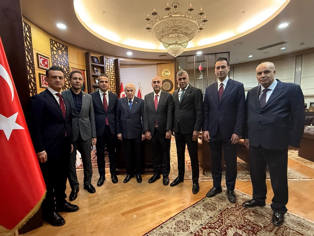 Baro Başkanı Üçüncü ile MHP Ankara İl Başkanı Doğan, Bahçeli'yi ziyaret etti