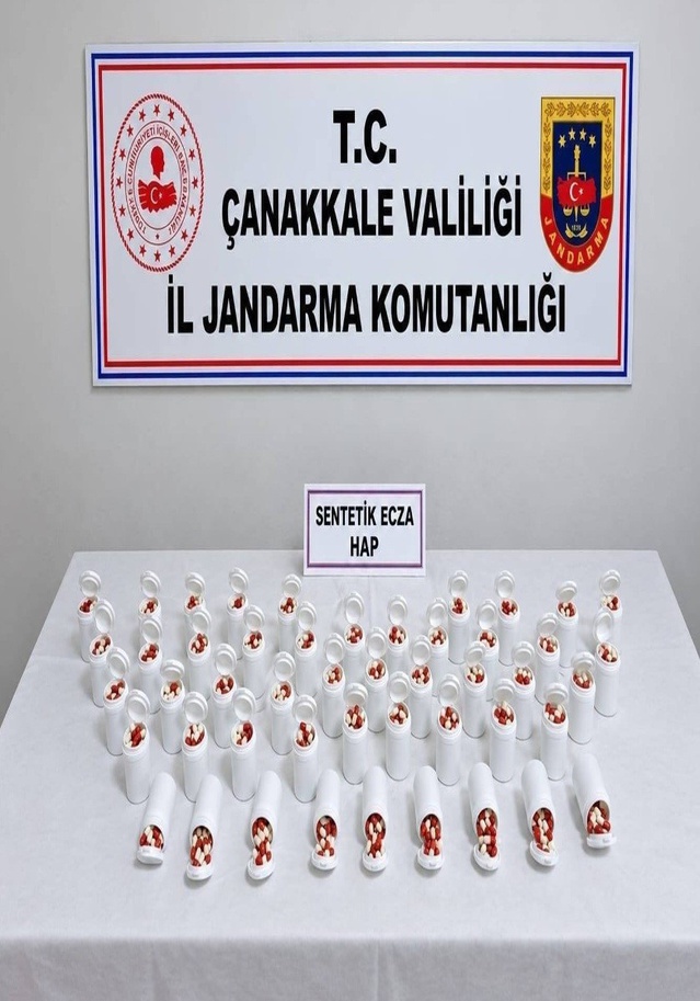Çanakkale'de operasyonda 2 bin 572 sentetik ecza ele geçirildi, 1 şüpheli tutuklandı