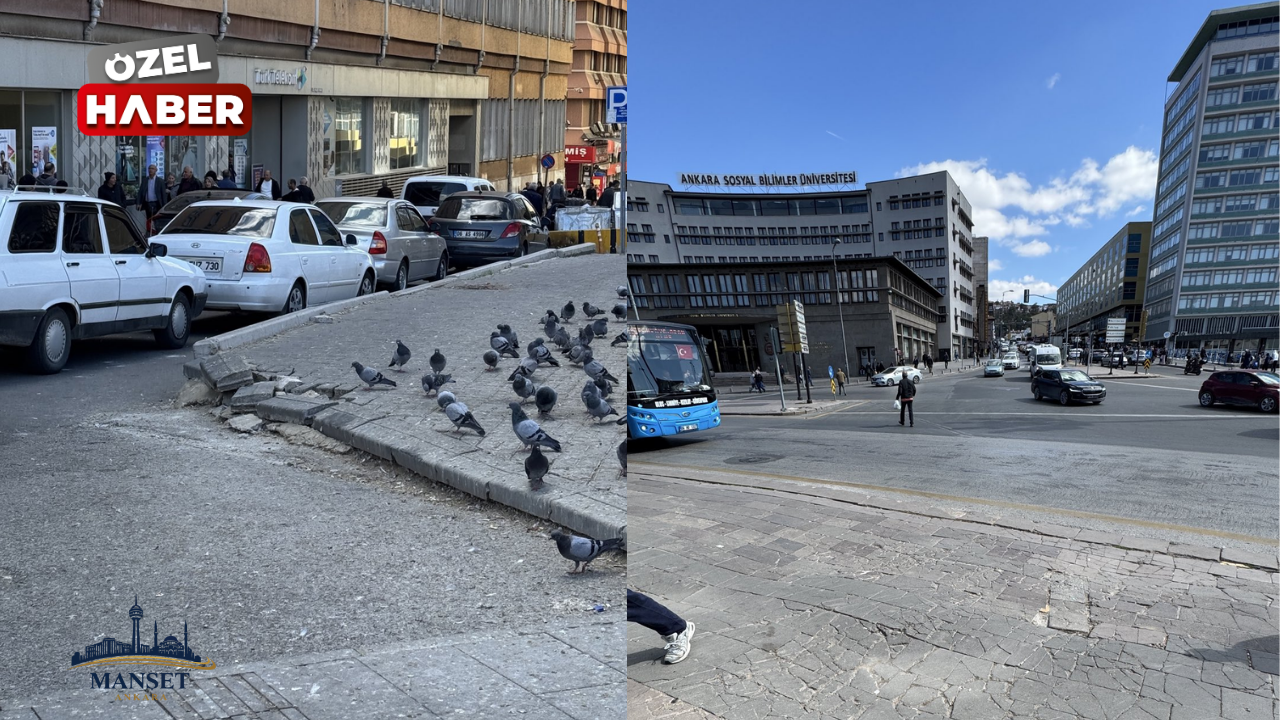 Ulus’ta kaldırım ve engelli rampası talebi