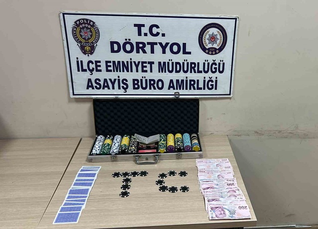 Hatay Dörtyol'da kumar oynayan 6 kişiye 69 bin 624 TL idari para cezası verildi