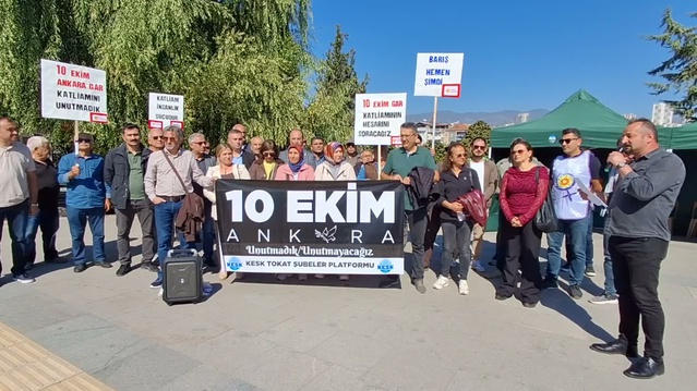 Eğitim Sen Tokat Şubesi, 10 Ekim'in 11. yılında 104 kişiyi andı