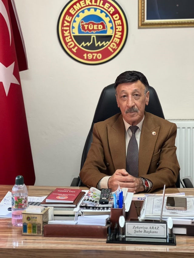 TÜED Erzurum Şube Başkanı Araz, emekli zammı için 'Emekli Geçinme Endeksi' istedi