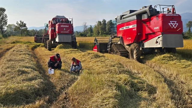 Düzce'de biçerdöver denetimleri sürüyor, üreticilere anız yakmama uyarısı yapılıyor