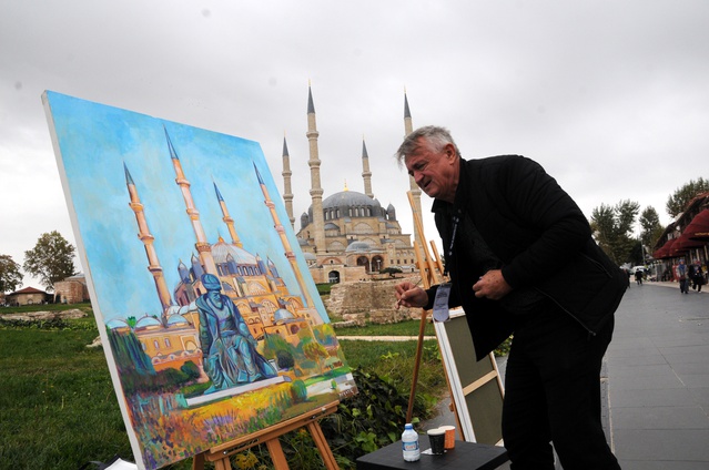 Mimar Sinan'ın ustalık eseri Selimiye'yi 24 Balkan ressamı tuvale taşıdı