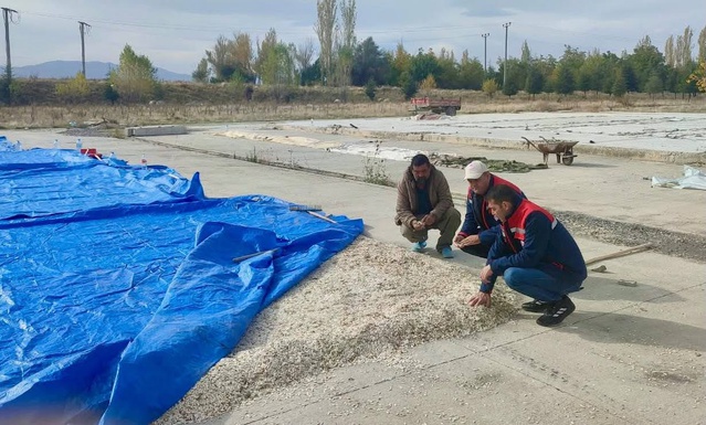 Afyonkarahisar Çay'da kabak çekirdeği ve elma üreticilerine saha ziyareti yapıldı