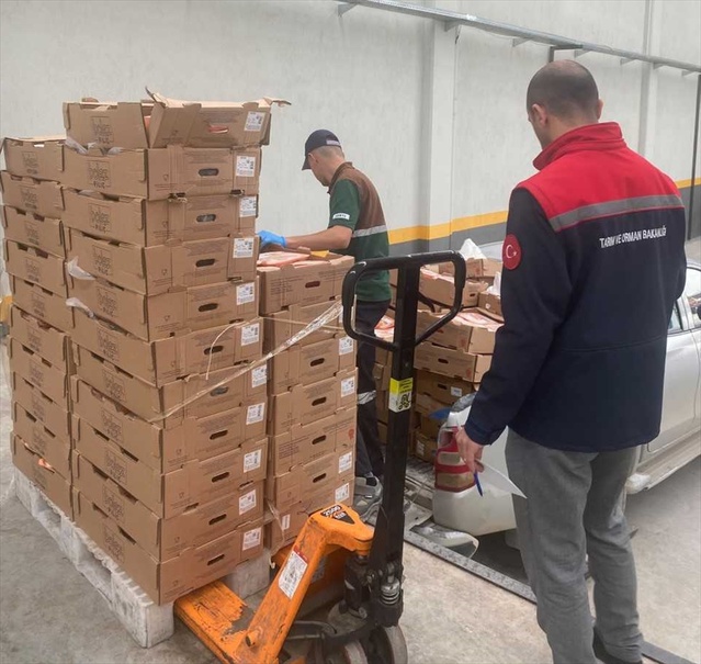 Konya Karatay'da bir işletmede 7 ton tarihi geçmiş tavuk eti imha edildi