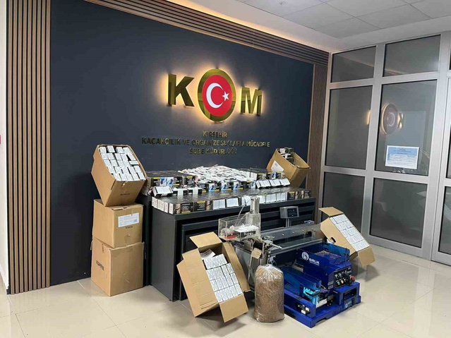 Kırşehir'de tütün kaçakçılığı operasyonunda 142 bin 600 boş makaron ele geçirildi