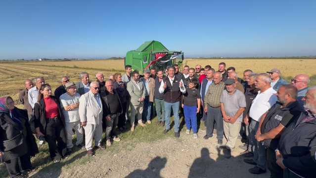 Bafra'da Solakoğlu, çeltikte 32 liralık satışa TMO'nun 55 liraya almasını istedi