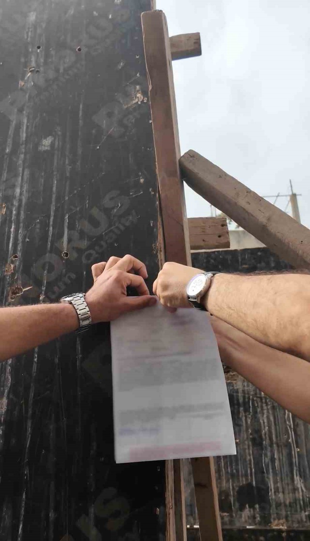 İskenderun'da güvenlik önlemi almayan inşaatlar cezayla mühürlendi