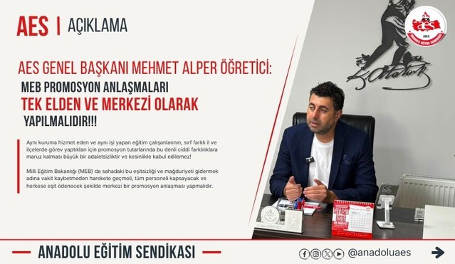 BASK Genel Başkanı Öğretici, promosyon farklarına MEB'den merkezi çözüm istedi