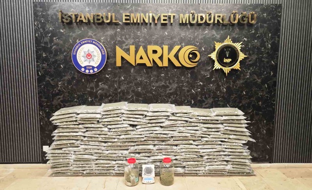İstanbul ve Kocaeli'de operasyonlarda 100 kilo 583 gram skunk ele geçirildi