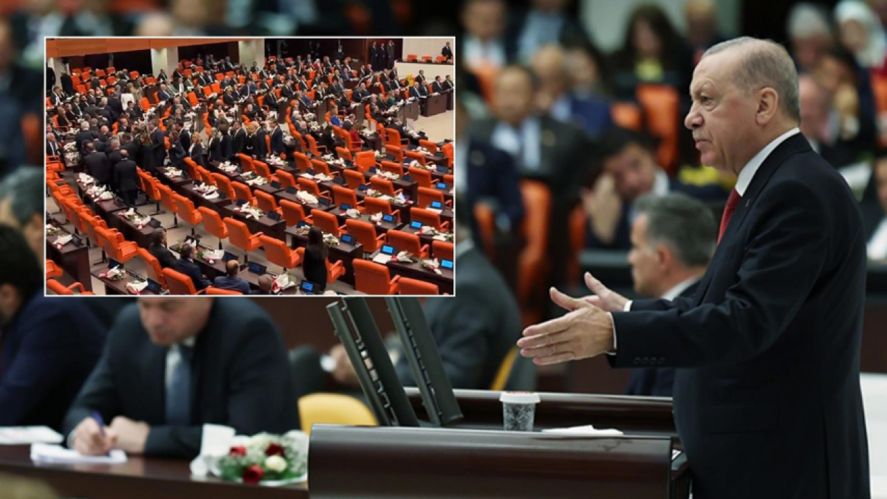 TBMM’de yeni yasama yılı başladı: Erdoğan salona geldiğinde protesto ettiler