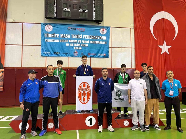 Muğla Köyceğiz'den masa tenisçisi Mustafa Yıldırım Adana'da bölge şampiyonu oldu