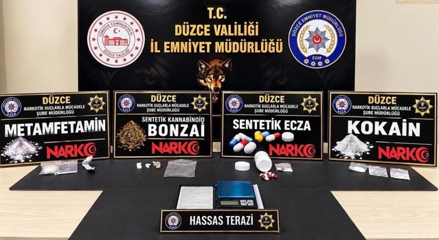 Düzce'de uyuşturucuyla mücadelede 33 olay, 40 şüpheli ve 1 tutuklama kaydedildi