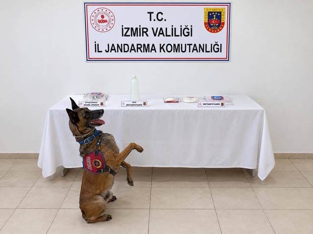 İzmir Torbalı'da aramada bin 63 gram metamfetamin bulundu, 1 şüpheli gözaltında